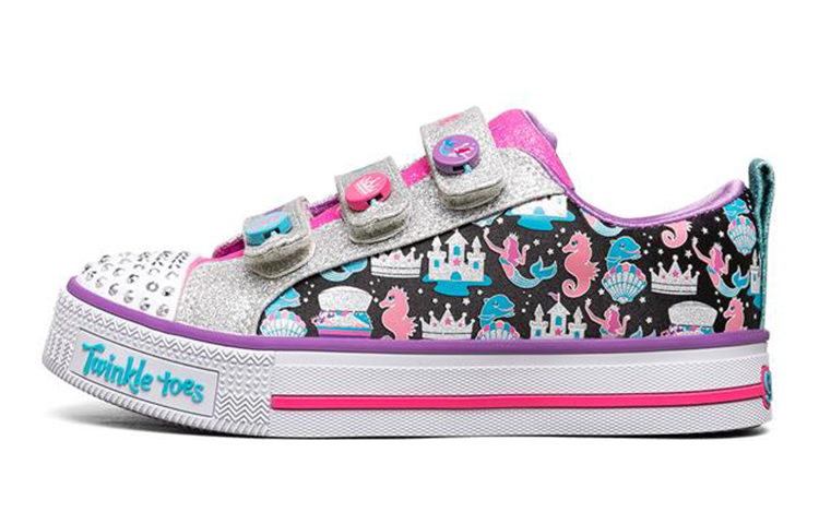 (Preschool) Skechers Low-Top 'Black Multicolor' 20093L-BKMT