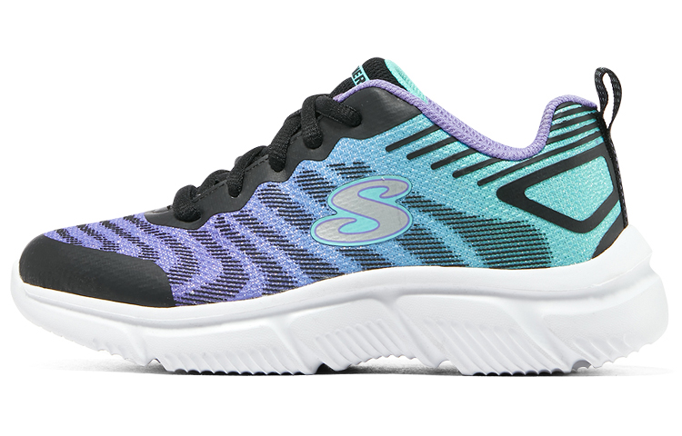 (Youth) Skechers Girls Go Run 650 'Black Purple Green' 302479L-BKPR