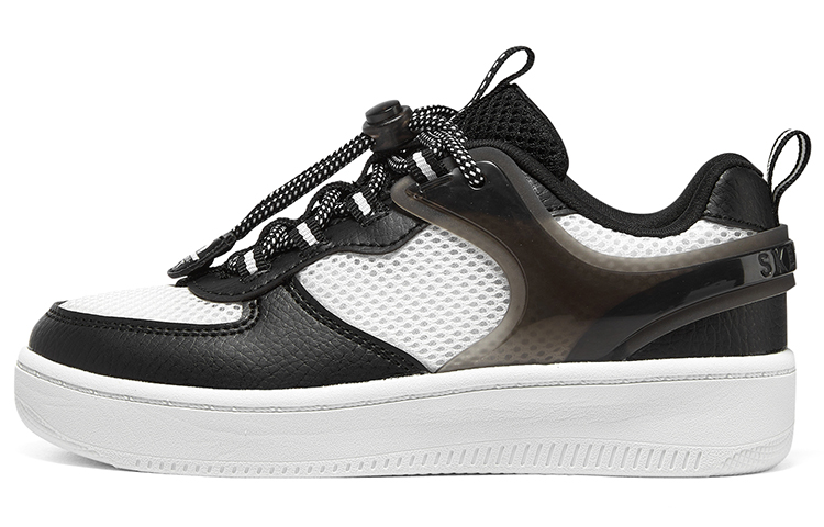 (Youth) Skechers Casual Skateboard Shoes 'White Black'