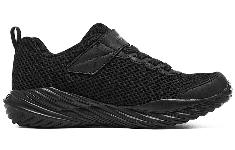 Order 兒童 Skechers Girls 舒適百搭 減震耐磨通風 低筒 兒童跑步鞋 黑色