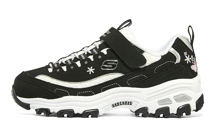 (Youth) Skechers D'Lites 'White Black'