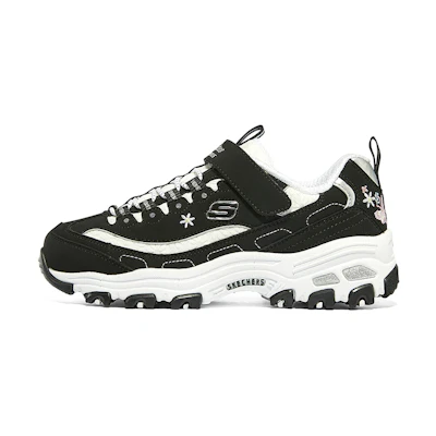 (Youth) Skechers D'Lites 'White Black'