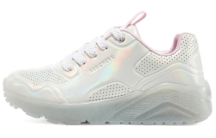 (Youth) Skechers Uno Ice Shoes 'White Pink' 310448L-WSL