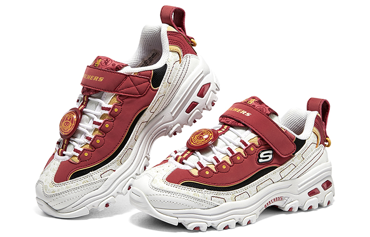 (Youth) Skechers D'lites Sneakers 'Red White' 圖 4