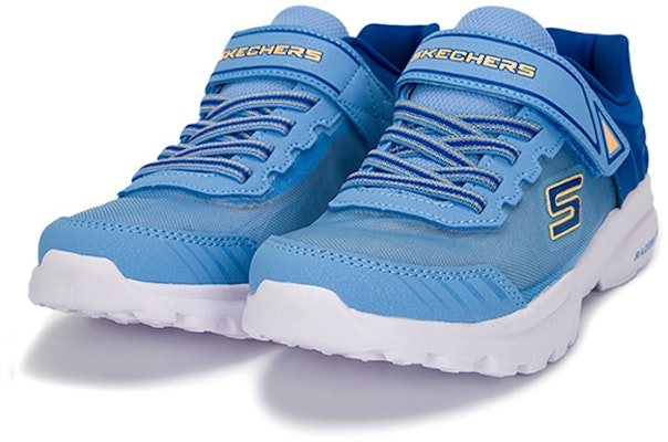 大童 Skechers 低幫網面運動休閒鞋 藍 Lookbook 大童 Skechers 低幫網面運動休閒鞋 藍
