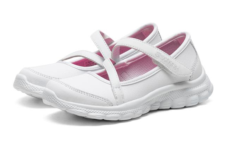 Lookbook (Preschool) Skechers Mary Jane 'White Casual' 82278L-WHT