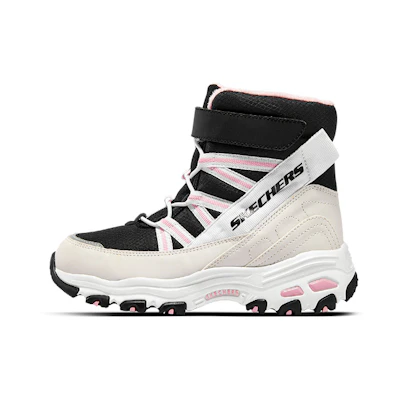 (PS) Skechers Mid-Top Boots 'White Black Pink'