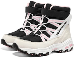 大童 Skechers 保暖舒適加絨 中筒 童鞋 白黑粉 Lookbook 大童 Skechers 保暖舒適加絨 中筒 童鞋 白黑粉