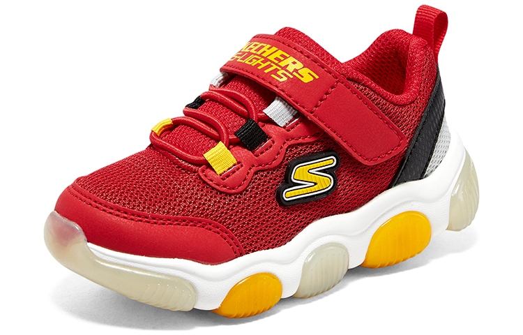 Lookbook (PS) Skechers Mighty Glow ''Rouge Jaune Noir'' 402040N-RDBK