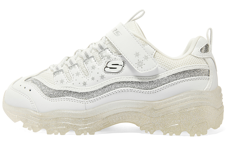 (Youth) Skechers D'lites Electric Coloring 'White Silver'