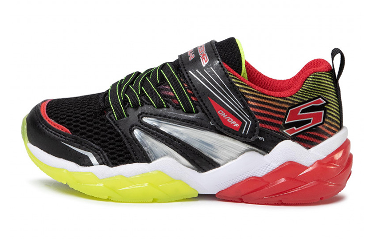 (Preschool) Skechers Rapid Flash 2.0 Running Shoes K Black/Red 90725L-BKRD
