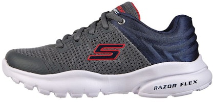 (Preschool) Skechers Razor Flex-Skorvo 'Grey' 403780L-CCNV (Preschool) Skechers Razor Flex-Skorvo 'Grey' 403780L-CCNV