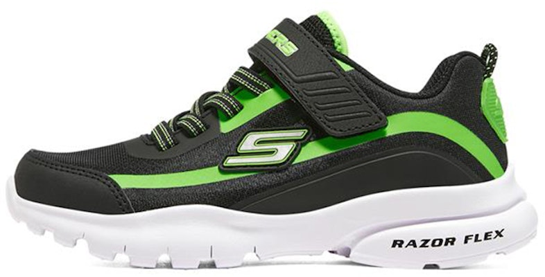 (JR) 斯凯奇 Razor Flex '黑绿色' 运动鞋 403778L-BKLM Buy (JR) 斯凯奇 Razor Flex '黑绿色' 运动鞋 403778L-BKLM