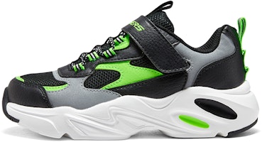 (Preschool) Skechers Razor Flex 'Black Solar Green' 405204L-BKLM (Preschool) Skechers Razor Flex 'Black Solar Green' 405204L-BKLM
