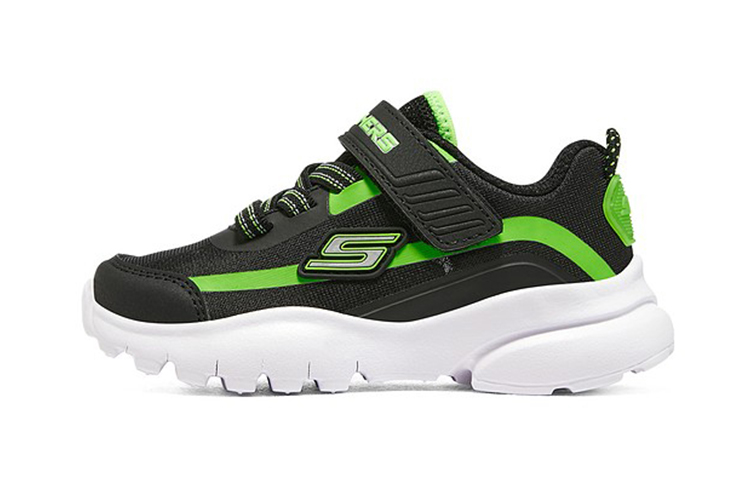 (Preschool) Skechers Razor Flex 'Black Solar Green' 403779N-BKLM