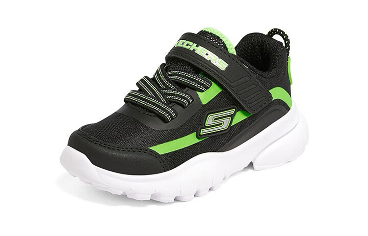 Order (Preschool) Skechers Razor Flex 'Black Solar Green' 403779N-BKLM
