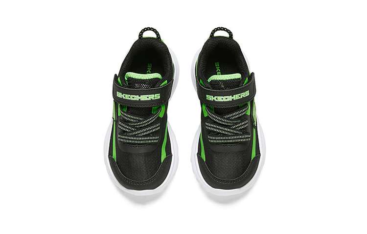 Lookbook (Preschool) Skechers Razor Flex 'Black Solar Green' 403779N-BKLM