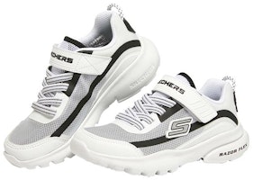大童 Skechers Razor Flex 運動休閒鞋 白黑色 Lookbook 大童 Skechers Razor Flex 運動休閒鞋 白黑色