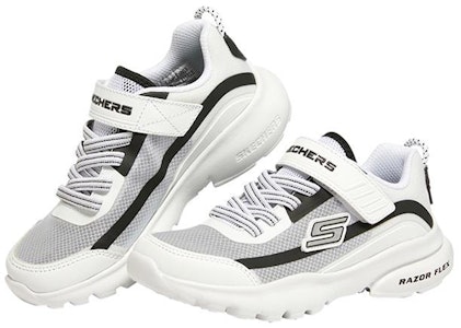 (JR) 斯凯奇 Razor Flex 白黑灰女款运动鞋 403778L-WBK Lookbook (JR) 斯凯奇 Razor Flex 白黑灰女款运动鞋 403778L-WBK