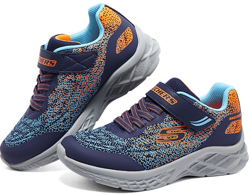 (Youth) Skechers Microspec 2.0 Trainers 'Navy Orange' 403920L-NVBL Lookbook (Youth) Skechers Microspec 2.0 Trainers 'Navy Orange' 403920L-NVBL
