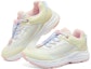 Shop (JR) Kasut Larian Santai Skechers 'Kuning Putih Merah Jambu' 303415L-OFPK
