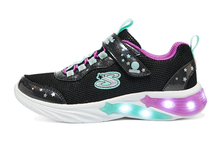 (Youth) Skechers S Lights: Glow-Brites Shoes 'Black Purple Green' 319043L-BKPR