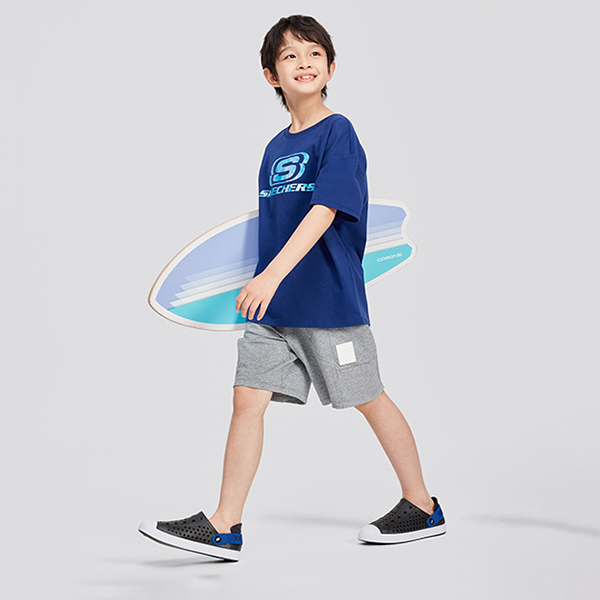 Sizing (Preschool) Skechers Sandal 'Black Comfort Versatile Casual Outdoor' 406600L-BKBL