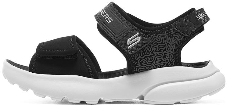 preschool-skechers-sandal-black-white-comfort-406512-l-blk