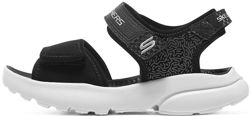 (Preschool) Skechers Sandal 'Black White Comfort' 406512L-BLK Buy (Preschool) Skechers Sandal 'Black White Comfort' 406512L-BLK