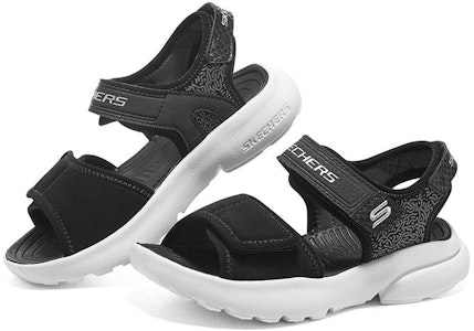 (PS) Skechers Sandal 'Hitam Putih Nyaman' 406512L-BLK Shop (PS) Skechers Sandal 'Hitam Putih Nyaman' 406512L-BLK
