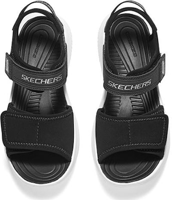 (Preschool) Skechers Sandal 'Black White Comfort' 406512L-BLK Purchase (Preschool) Skechers Sandal 'Black White Comfort' 406512L-BLK