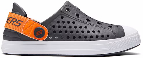 Order 兒童 Skechers 舒適 防滑耐磨兒童涼鞋 灰橙色