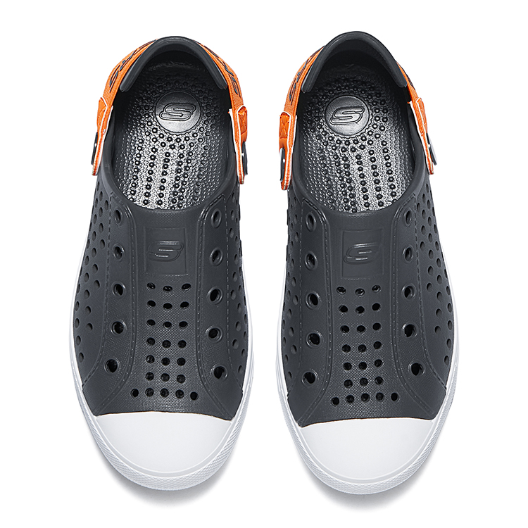 Shop (Preschool) Skechers Sandal 'Grey Orange' 406600L-CCOR