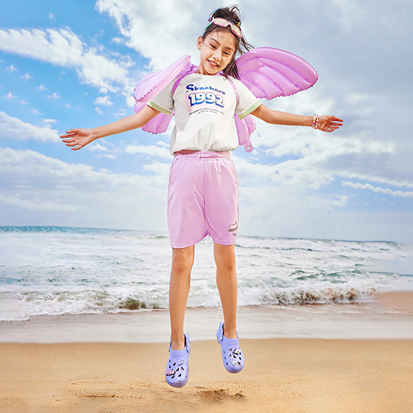 Sizing (Preschool) Skechers Sandal 'Light Purple Comfort' 308363L-PERI