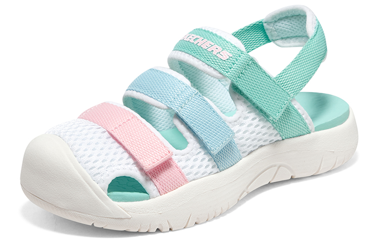 Lookbook (Preschool) Skechers Sandal 'White Green' 312040L-WMLT