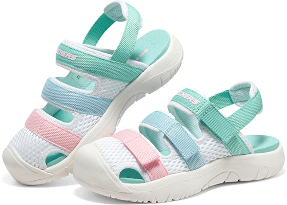 (Preschool) Skechers Sandal 'White Green' 312040L-WMLT Shop (Preschool) Skechers Sandal 'White Green' 312040L-WMLT