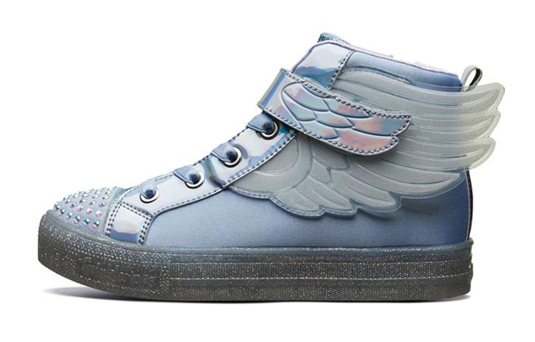 (Preschool) Skechers Shuffle Brights High Top 'Blue Purple Sparkle' 20168L-PERI