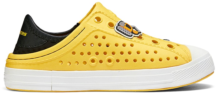 兒童 Skechers 百搭休閒輕便一腳蹬洞洞鞋 防滑耐磨兒童涼鞋 黃黑色 Details for 兒童 Skechers 百搭休閒輕便一腳蹬洞洞鞋 防滑耐磨兒童涼鞋 黃黑色