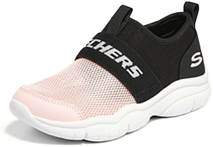 大童 Skechers 休閒運動一腳蹬 粉黑 Lookbook 大童 Skechers 休閒運動一腳蹬 粉黑