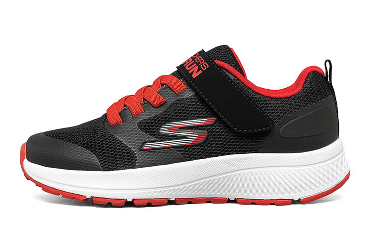 (Preschool) Skechers Sneaker 'Black Red Colorblock' 405016L-BKRD