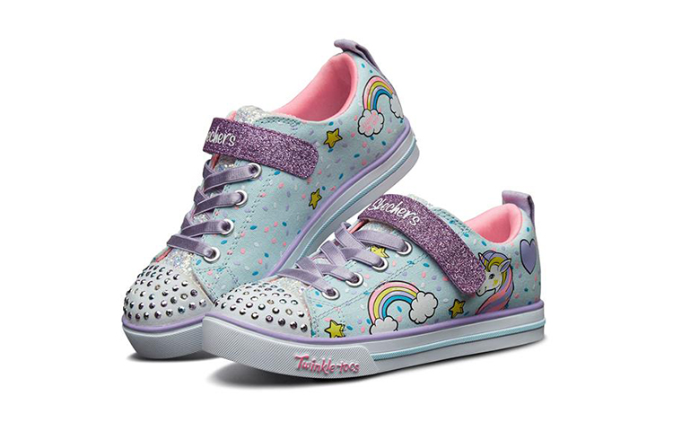 Lookbook (Preschool) Skechers Sparkle Lite 'Blue Multi' 10988L-LBMT