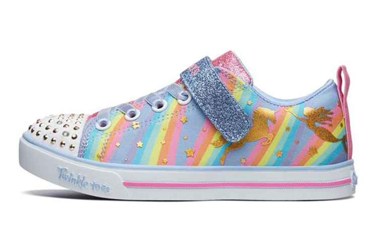 (Preschool) Skechers Sparkle Lite 'Light Blue Magic Strap' 20275L-LBMT