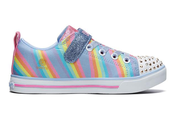 Order (Preschool) Skechers Sparkle Lite 'Light Blue Magic Strap' 20275L-LBMT