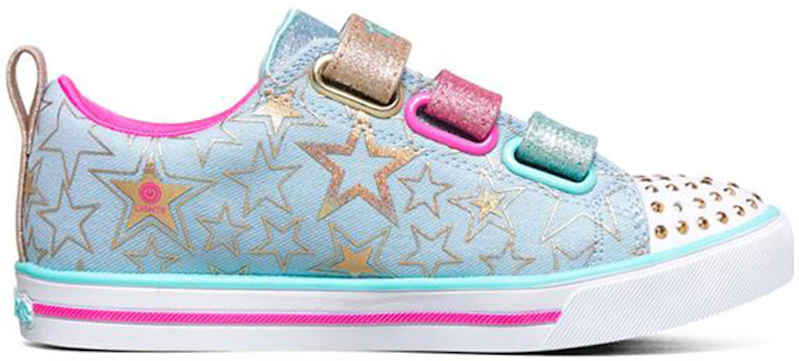 (Preschool) Skechers Sparkle Lite Low Top 'Blue Pink Stars' 314036L-LBMT Order (Preschool) Skechers Sparkle Lite Low Top 'Blue Pink Stars' 314036L-LBMT