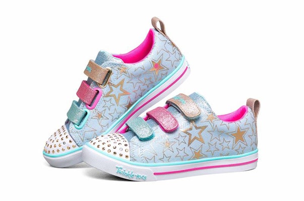 (PS) (幼児用) スケッチャーズ スパークルライト ロートップ 'ブルーピンクスターズ' 314036L-LBMT 314036L-LBMT Lookbook (PS) (幼児用) スケッチャーズ スパークルライト ロートップ 'ブルーピンクスターズ' 314036L-LBMT 314036L-LBMT