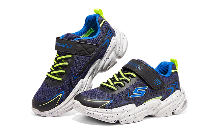 (Youth) Skechers Wavetronic 'Navy Lime' 圖 3
