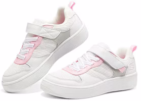 Lookbook 大童 Skechers Sport Court 92 休閒 低筒 童鞋 板鞋 白粉