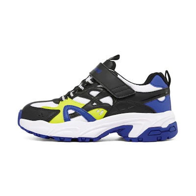 (PS) Skechers Stamina K 'Black Blue Yellow'