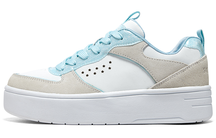 (Youth) Skechers Court High 'White Light Blue' 310194L-WLB
