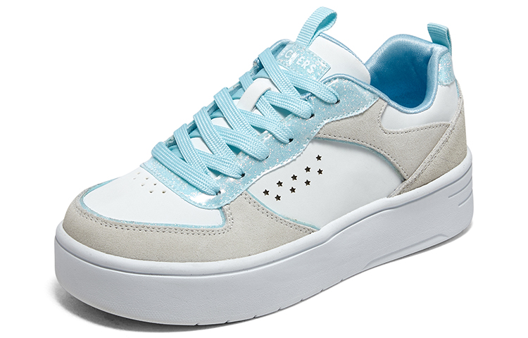 (Youth) Skechers Court High 'White Light Blue' 圖 3